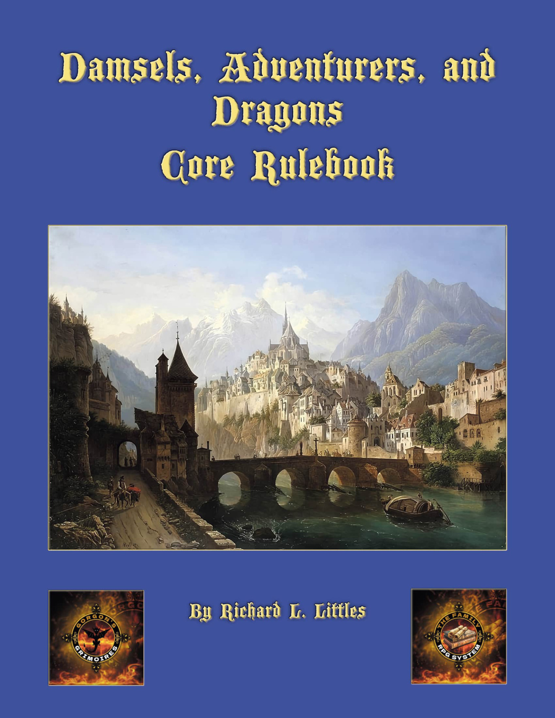Damsels, Adventurers, and Dragons core rulebook cover.